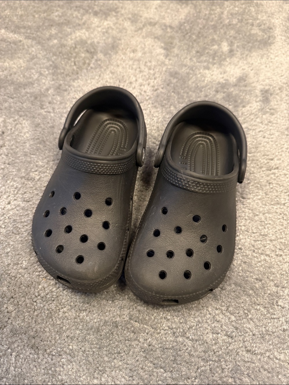 Kids Black Lightweight Foam Clogs with Vent Holes